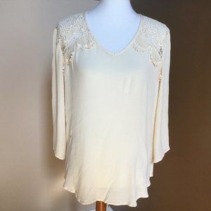 Chico's Lace Yoke blouse, size 2